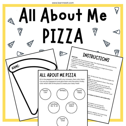 All About Me Pizza Activity