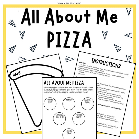 All About Me Pizza Activity