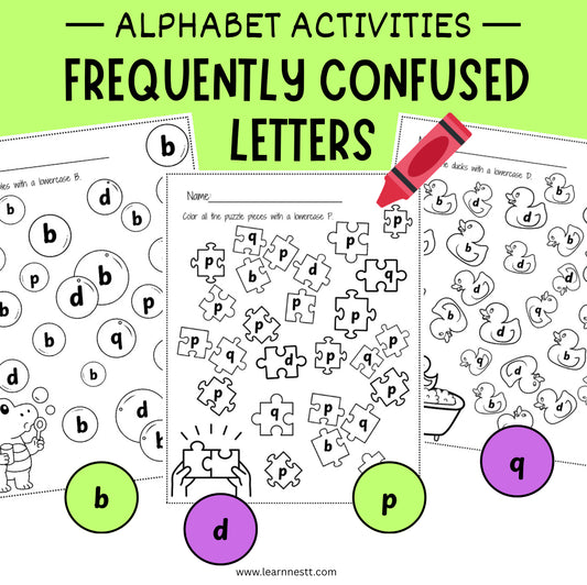 Frequently Confused Letters - Alphabet Activities